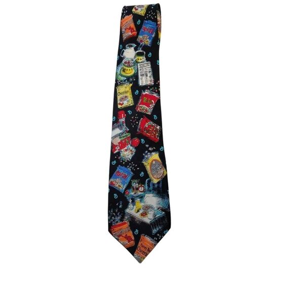 Rare Vintage General Mills Cereal Celebration Tie 100% Silk - Picture 11 of 14